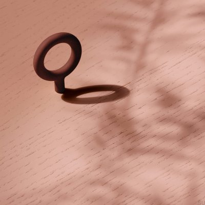 Bouton de meuble Key 32 en métal brun rougeâtre