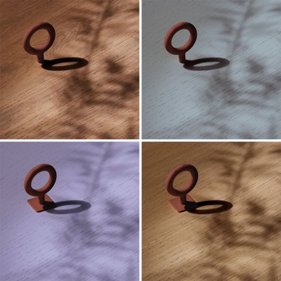 Bouton de meuble Key 32 en métal brun rougeâtre