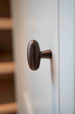 Bouton de meuble Oliver en T, laiton marron brossé