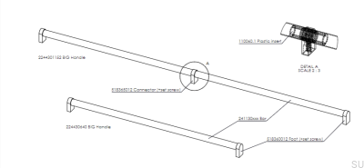 Poignée de meuble longue Big Cut-To-Size 2X 640 Acier Argent