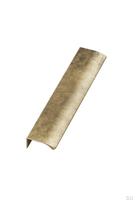 Poignée de meuble Edge Straight 100 en aluminium doré antique