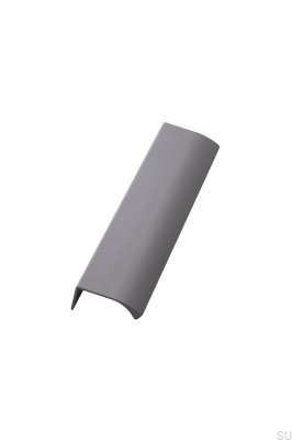 Poignée de meuble Edge Straight 350 en aluminium gris