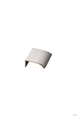Poignée de meuble Edge Straight 40 en aluminium argenté
