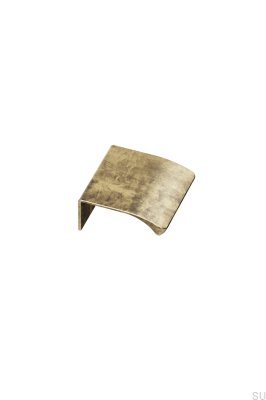 Poignée de meuble Edge Straight 40 en aluminium doré antique