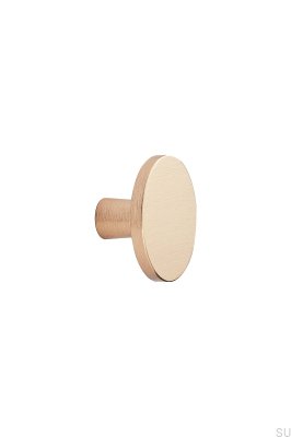 Bouton de meuble Plato 42 en aluminium brossé doré