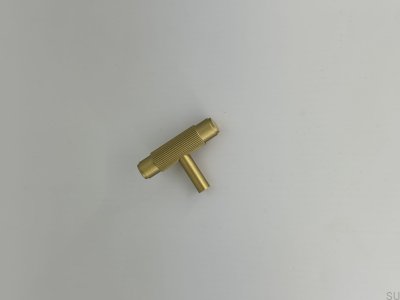 Bouton de meuble moleté doré T-Bar SB-XS