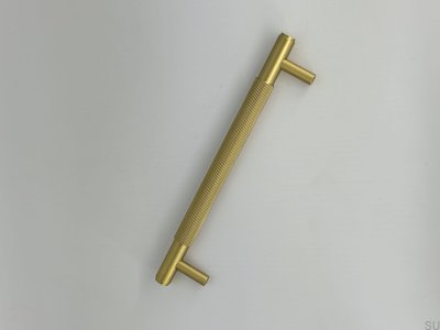 Poignée de meuble allongée SB-XL 160, laiton poli, moletée