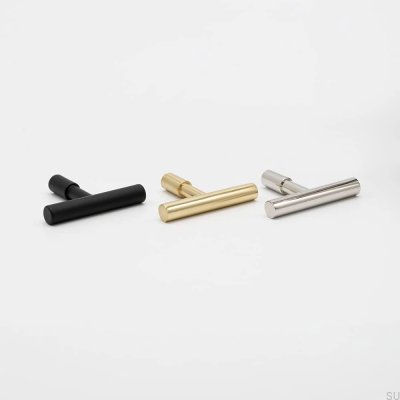 Bouton de meuble T-Bar Spira, nickel poli