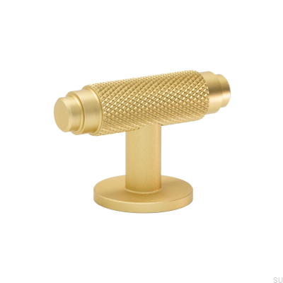Bouton de meuble T-Bar Riff Matte Gold