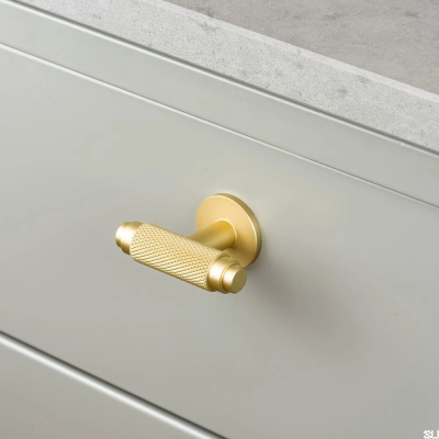 Bouton de meuble T-Bar Riff Matte Gold