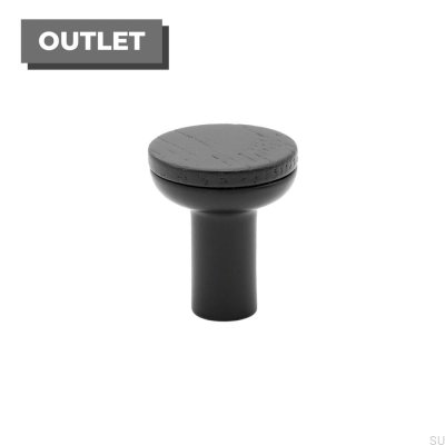 Bouton de meuble Bis Noir avec Bois Noir