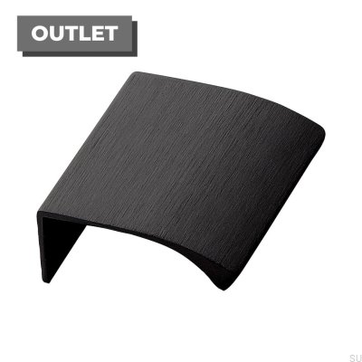 Edge Straight 40 Edge Poignée de meuble en aluminium noir