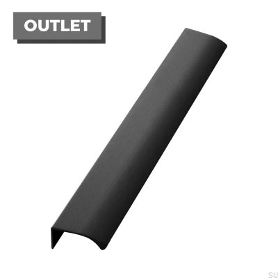 Edge Straight 350 Edge Poignée de meubles en aluminium noir