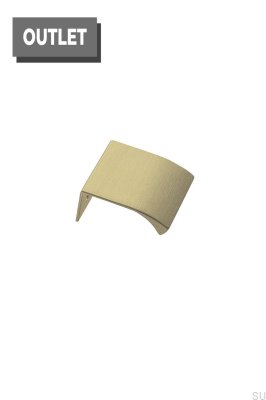 Poignée de meuble bord or brossé Edge Straight 40 Aluminium