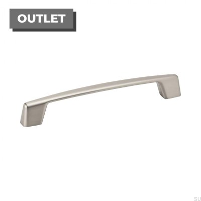 Poignée de meuble oblongue Car 160, argent brossé