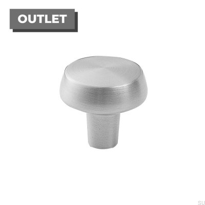 Bouton de Meuble Automne 28 Métal Argenté (Look Inox)