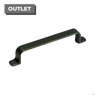 Poignée de meuble rectangulaire Rio 128 Bronze antique