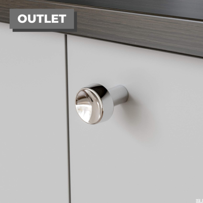 Bouton de meuble Hjo 25, chrome poli