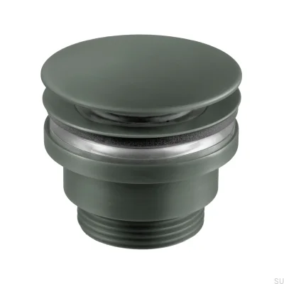 Bouchon de lavabo escamotable universel 74400 Laiton vert cendré
