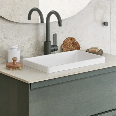 ARM078 robinet de lavabo en laiton vert cendré
