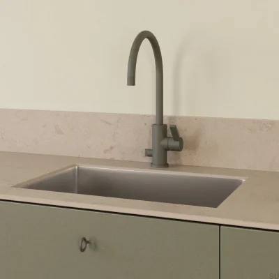 Robinet de cuisine avec valve pour lave-vaisselle ARM184 Laiton vert cendré