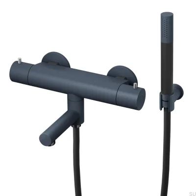  Robinet thermostatique de bain et de douche EVM026-150 Laiton Bleu Profond