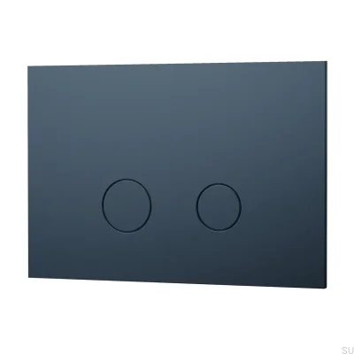 Bouton de chasse d'eau DUO112, Laiton Bleu Profond