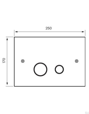 Bouton affleurant DUO112, Laiton grège