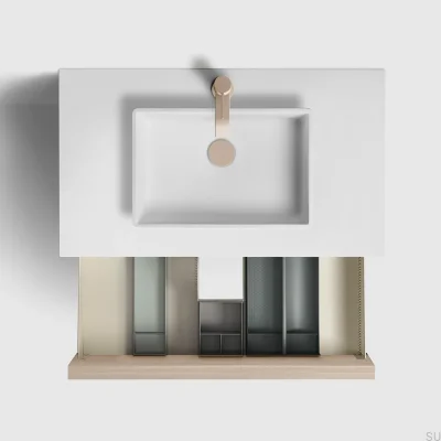 Bouchon de lavabo escamotable universel 74400 Laiton Greige