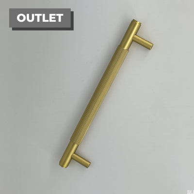 Poignée de meuble allongée SB-XL 160, laiton poli, moletée