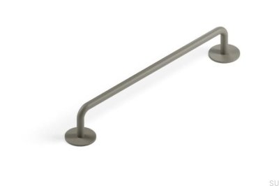 Poignée de meuble allongée en métal gris Milano 160