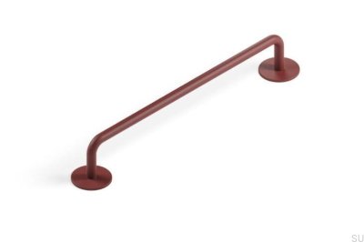 Poignée de meuble allongée en métal rouge Milano 160