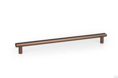 Poignée de meuble allongée en aluminium bronze brossé Moon 320