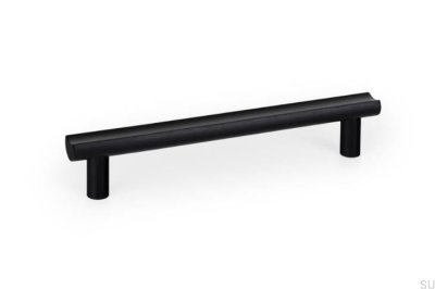 Poignée de meuble longue en aluminium Moon 160 noir brossé