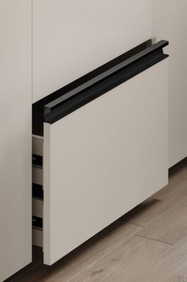 Poignée de meuble encastrée Six 397 Aluminium Noir