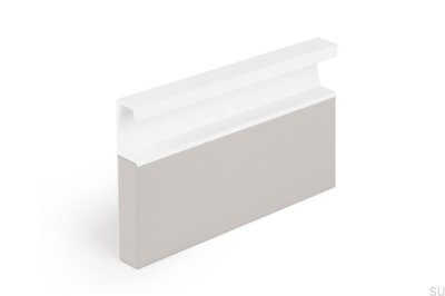 Poignée de meuble encastrée Six 3000 Aluminium Blanc Mat