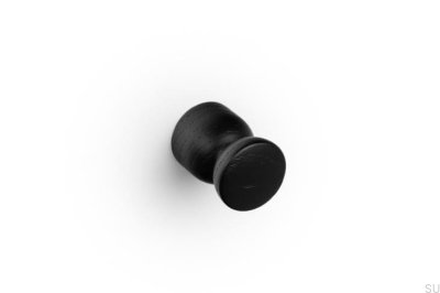 Bouton de meuble Pièce 25 Bois Noir Mat