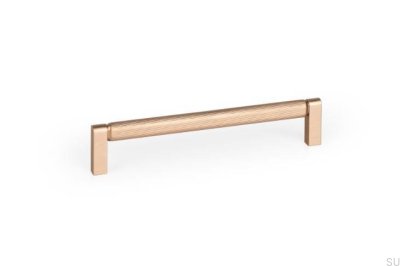 Poignée de meuble Brooklyn 160 en aluminium brossé doré Cava