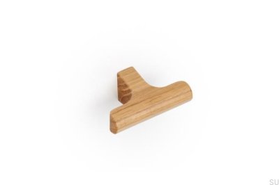 Bouton de meuble en bois de chêne Hinoki Wood 60 en forme de T