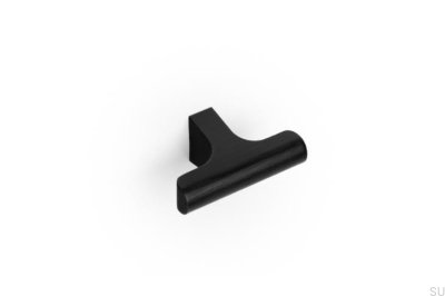 Bouton de meuble en aluminium T-Bar Hinoki 60 noir brossé