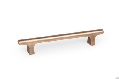 Poignée de meuble en aluminium brossé doré Hinoki 160 Cava
