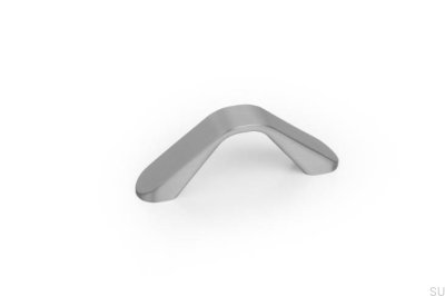 Poignée de meuble longue Dropp 64 Aluminium nickelé brossé
