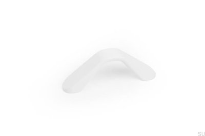 Poignée de meuble longue Dropp 64 Aluminium Blanc Mat