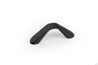 Poignée de meuble longue Dropp 64 Aluminium Noir Mat
