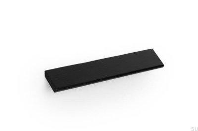 Poignée de meuble allongée en bois noir mat Cano 160