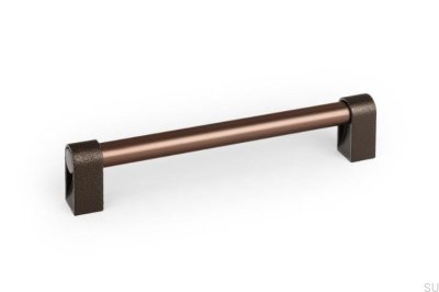 Poignée de meuble Casey 192 en aluminium marron mat