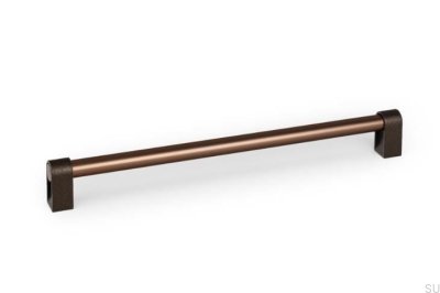 Poignée de meuble Casey 320 en aluminium marron mat