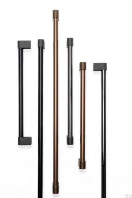 Poignée de meuble Casey Big 416 en aluminium noir mat