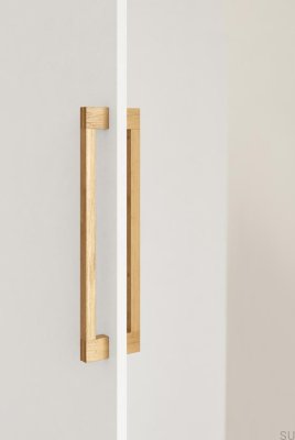 Poignée de meuble allongée double face en bois de chêne Hako Big 480