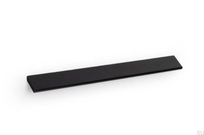 Poignée de meuble allongée en bois noir mat Cano 1024